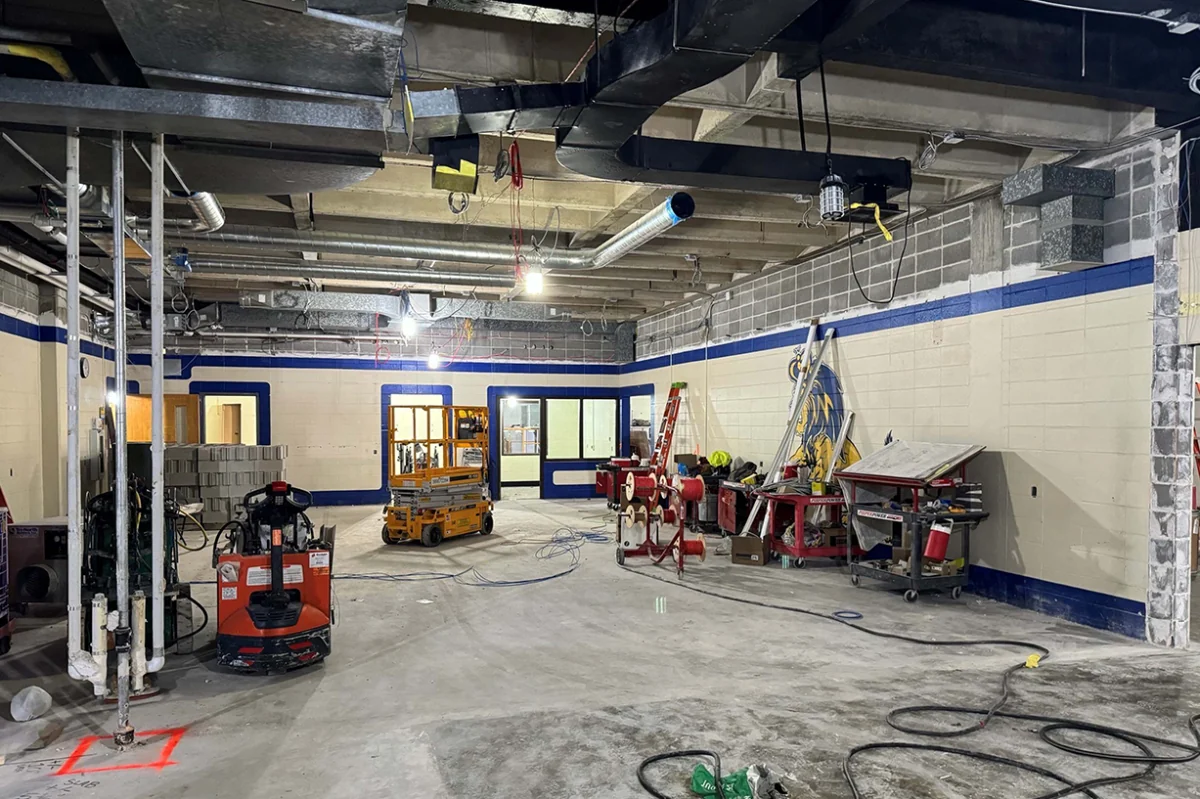 Commercial renovation work in progress